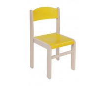 Scaun din lemn ARȚAR-galben, 31 cm